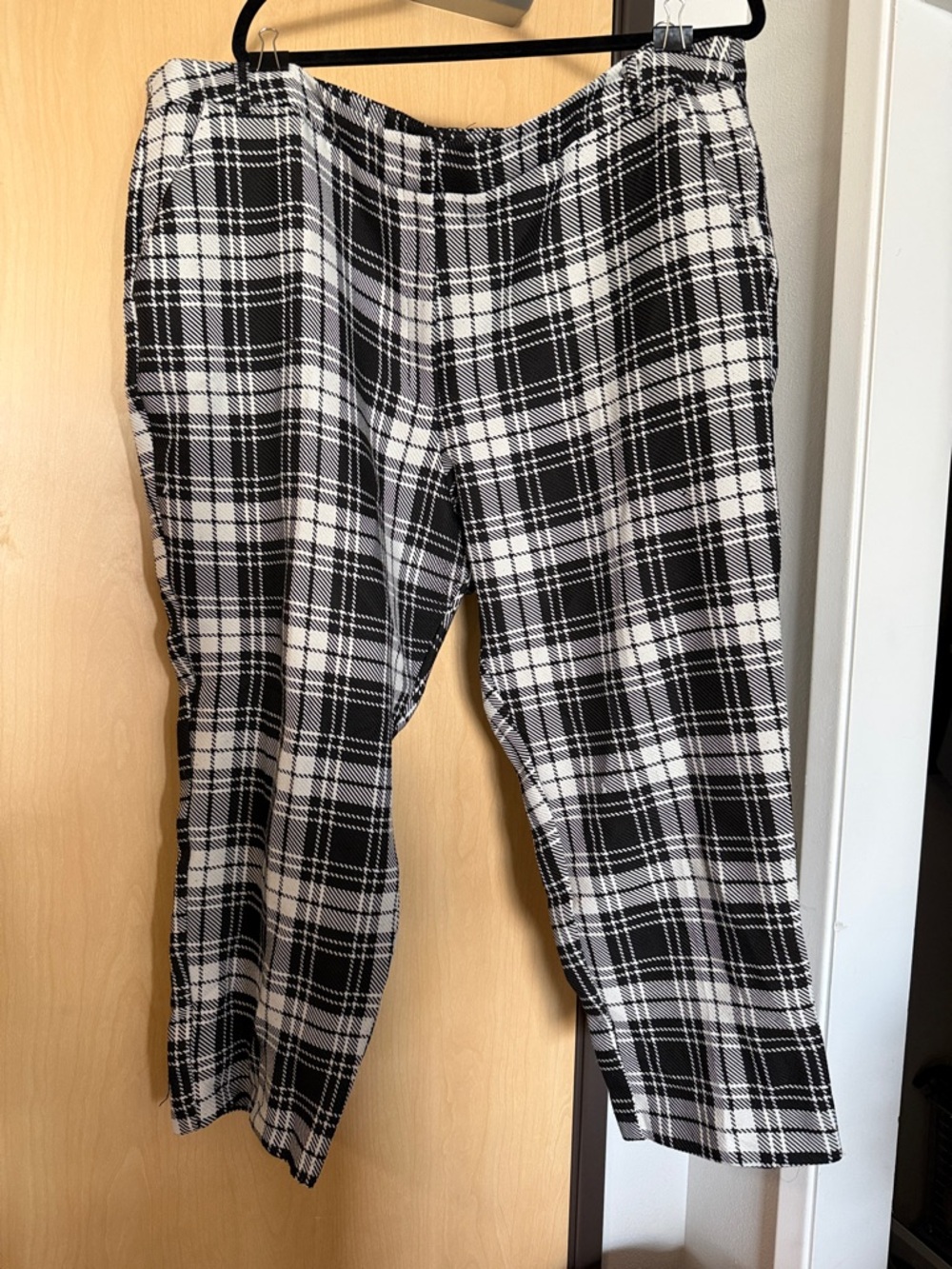 ASOS Black & White Plaid Trousers